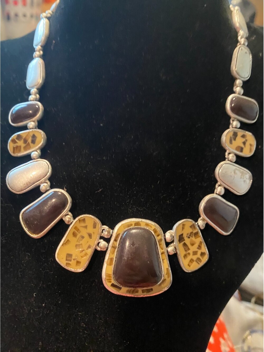 vintage boho statement necklace